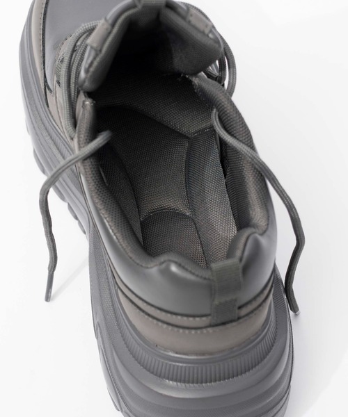 WEGO（ウィゴー）の「WEGO/ボリュームソールラウンドスニーカー（スニーカー・レディース・ブラック/ホワイト/グレー・MEDIUM/LARGE）」の5枚目の写真