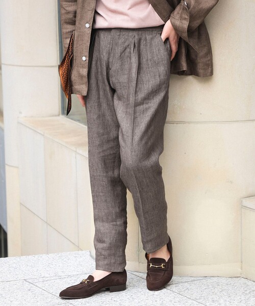 BRILLA per il gusto(ブリッラペルイルグースト)の「BERWICH × Brilla per il gusto / 別注 SCOTCH リネン スラックス(その他パンツ・メンズ・ブラウン・44/46/48/50/42)」の7枚目の写真