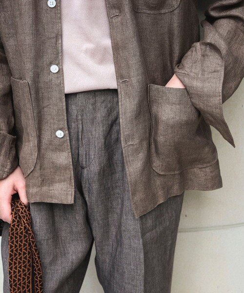 BRILLA per il gusto(ブリッラペルイルグースト)の「BERWICH × Brilla per il gusto / 別注 SCOTCH リネン スラックス(その他パンツ・メンズ・ブラウン・44/46/48/50/42)」の6枚目の写真