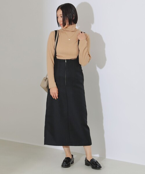 B:MING by BEAMS(ビーミングバイビームス)の「B:MING by BEAMS / ベイカー ジャンパースカート(スカート・レディース・ブラック/ブラウン・MEDIUM/SMALL)」の3枚目の写真