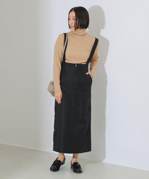 B:MING by BEAMS(ビーミングバイビームス)の「B:MING by BEAMS / ベイカー ジャンパースカート(スカート・レディース・ブラック/ブラウン・MEDIUM/SMALL)」の4枚目の写真