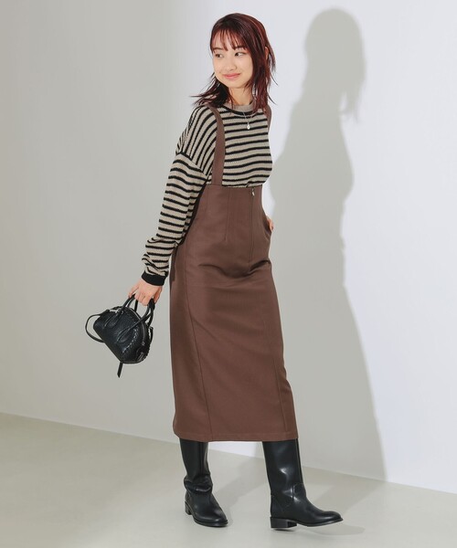 B:MING by BEAMS(ビーミングバイビームス)の「B:MING by BEAMS / ベイカー ジャンパースカート(スカート・レディース・ブラック/ブラウン・MEDIUM/SMALL)」の8枚目の写真