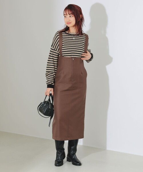 B:MING by BEAMS(ビーミングバイビームス)の「B:MING by BEAMS / ベイカー ジャンパースカート(スカート・レディース・ブラック/ブラウン・MEDIUM/SMALL)」の9枚目の写真