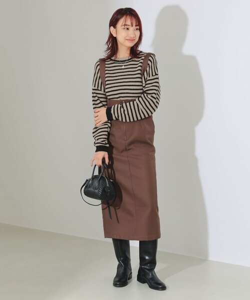 B:MING by BEAMS(ビーミングバイビームス)の「B:MING by BEAMS / ベイカー ジャンパースカート(スカート・レディース・ブラック/ブラウン・MEDIUM/SMALL)」の10枚目の写真