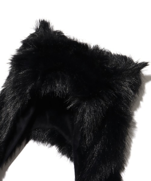 アニマルフードマフラー 黒 アナスイ 猫耳 ネコ耳 ANNASUINYC 完売品