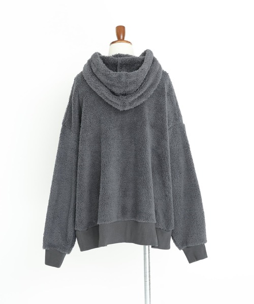 n'OrLABEL（ノアールレーベル）の「『スタンドジップ付きボアパーカー』（パーカー・レディース・パープル/チャコール・FREE）」の15枚目の写真