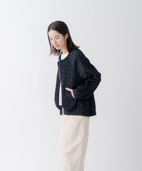 Kelen(ケレン)の「「KELEN/ケレン」ジャカードノーカラージャケット(ノーカラージャケット・レディース・グリーン/ブラック/オフホワイト・M/S)」の15枚目の写真
