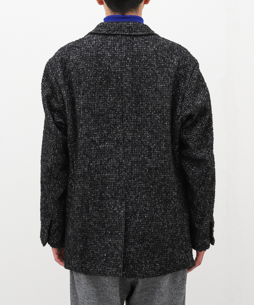 EDIFICE LA BOUCLE（エディフィスラブークル）の「【LA BOUCLE / ラブ―クル】リング ツイード ジャコット（テーラードジャケット・メンズ・ブラック・2/3）」の13枚目の写真