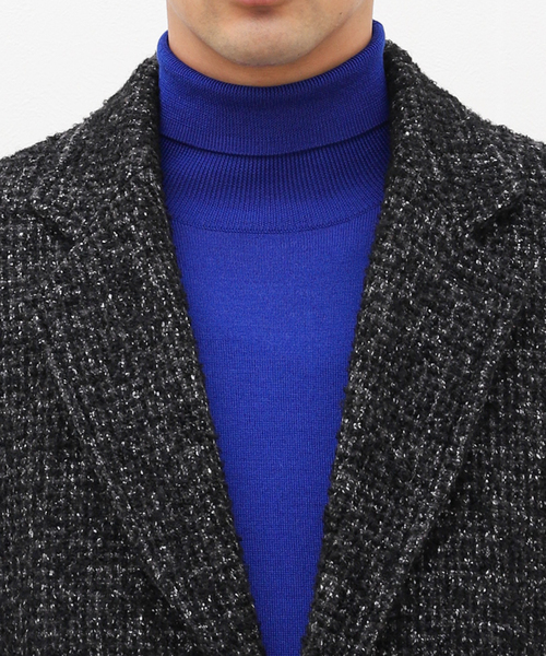 EDIFICE LA BOUCLE（エディフィスラブークル）の「【LA BOUCLE / ラブ―クル】リング ツイード ジャコット（テーラードジャケット・メンズ・ブラック・2/3）」の14枚目の写真