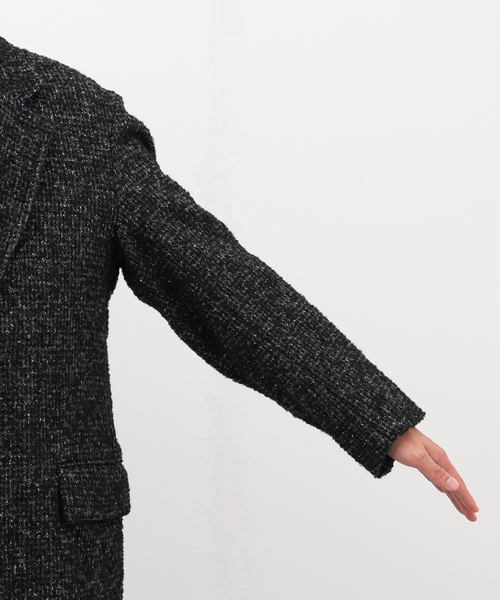 EDIFICE LA BOUCLE（エディフィスラブークル）の「【LA BOUCLE / ラブ―クル】リング ツイード ジャコット（テーラードジャケット・メンズ・ブラック・2/3）」の16枚目の写真