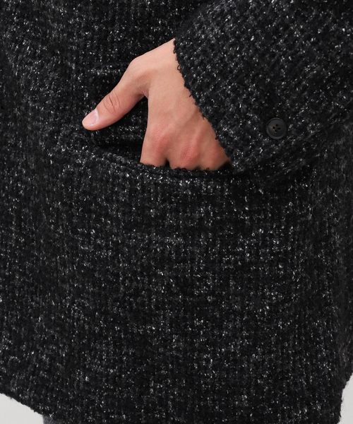 EDIFICE LA BOUCLE（エディフィスラブークル）の「【LA BOUCLE / ラブ―クル】リング ツイード ジャコット（テーラードジャケット・メンズ・ブラック・2/3）」の19枚目の写真