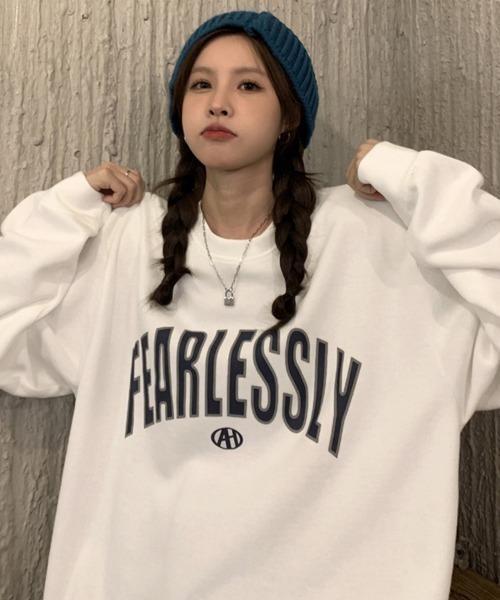 Miniministore(ミニミニストア)の「BF風トレーナー 体型カバー スウェット(スウェット・レディース・ホワイト/ブラック/ライトグレー・フリー)」の2枚目の写真