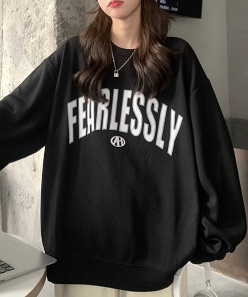 Miniministore(ミニミニストア)の「BF風トレーナー 体型カバー スウェット(スウェット・レディース・ホワイト/ブラック/ライトグレー・フリー)」の1枚目の写真