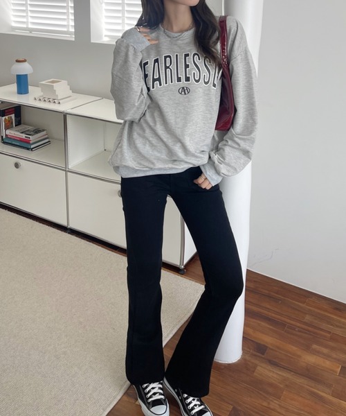 Miniministore(ミニミニストア)の「BF風トレーナー 体型カバー スウェット(スウェット・レディース・ホワイト/ブラック/ライトグレー・フリー)」の9枚目の写真