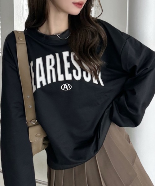 Miniministore(ミニミニストア)の「BF風トレーナー 体型カバー スウェット(スウェット・レディース・ホワイト/ブラック/ライトグレー・フリー)」の5枚目の写真