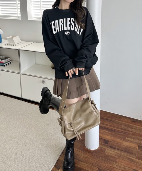 Miniministore(ミニミニストア)の「BF風トレーナー 体型カバー スウェット(スウェット・レディース・ホワイト/ブラック/ライトグレー・フリー)」の6枚目の写真