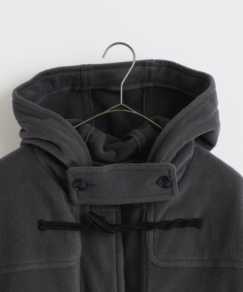 WHIMSIC(ウィムジック)の「【UNISEX】マイクロフリースダッフルコート(ダッフルコート・メンズ・チャコールグレー/オリーブ・FREE)」の5枚目の写真