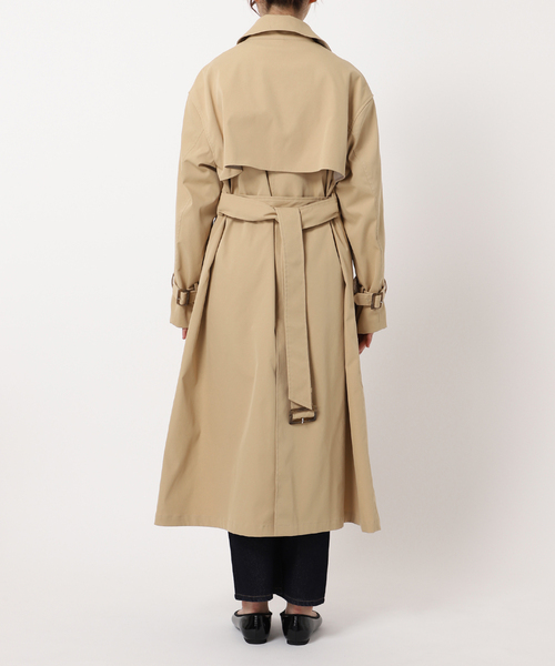 美品　スローブイエナ　2022SS ウォッシャブル ロングトレンチコート　ベルト 美品 スローブイエナ 2022SS ウォッシャブル ロングトレンチコート