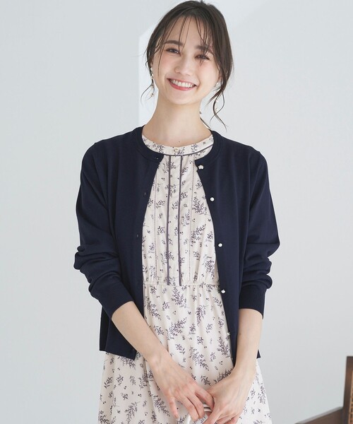 ANY SIS(エニィスィス)の「【洗える】ベーシック カーディガン(ニット/セーター・レディース・ネイビー系/ホワイト系/スカイブルー系・2)」の3枚目の写真