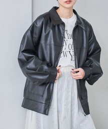 レザーライクビッグジャケット
