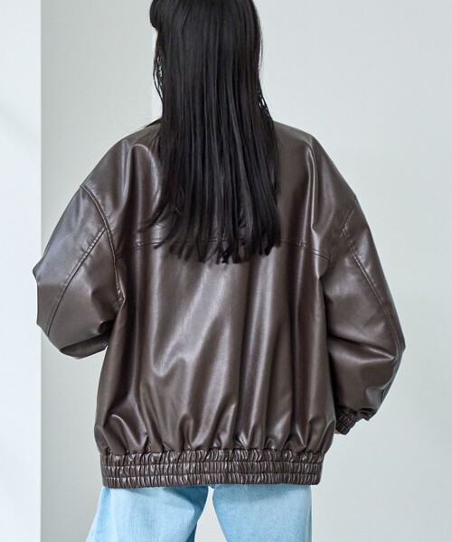 レザーライクビッグジャケット（ブルゾン）｜coen（コーエン）の