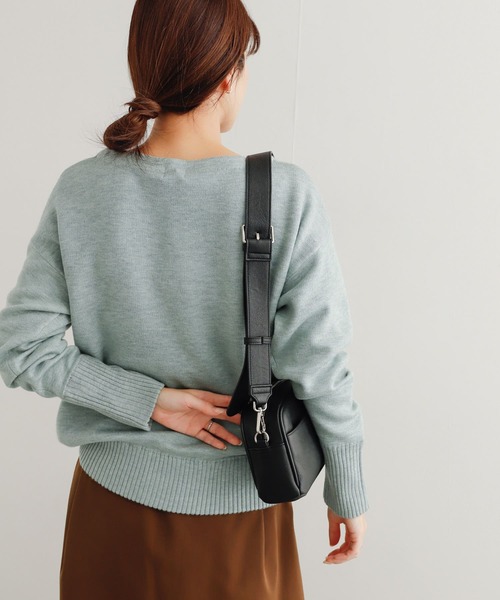 URBAN RESEARCH DOORS(アーバンリサーチドアーズ)の「Wフェイスボートネックニット(ニット/セーター・レディース・パープル/グレー系その他/グリーン系その他・MEDIUM)」の19枚目の写真