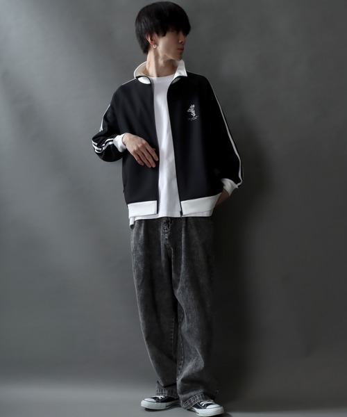 セール】SITRY Flower Embroidery Track Jacket/別注 ワンポイント花