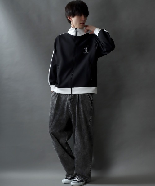 セール】SITRY Flower Embroidery Track Jacket/別注 ワンポイント花