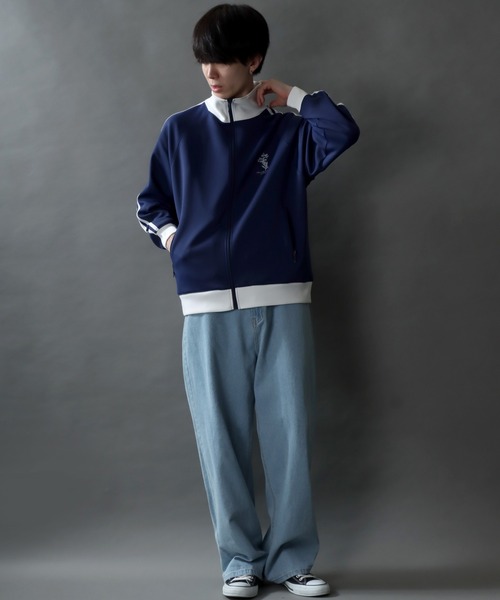 セール】SITRY Flower Embroidery Track Jacket/別注 ワンポイント花