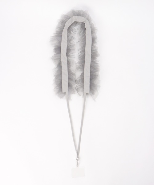 notch.（ノッチ）の「チュールショルダーストラップ（スマホグッズ・レディース・オフホワイト/ブラック/グレー・ONESIZE）」の8枚目の写真