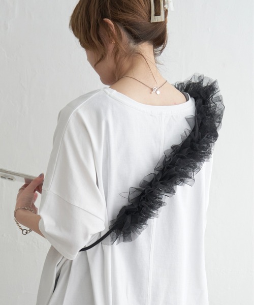 notch.（ノッチ）の「チュールショルダーストラップ（スマホグッズ・レディース・オフホワイト/ブラック/グレー・ONESIZE）」の15枚目の写真