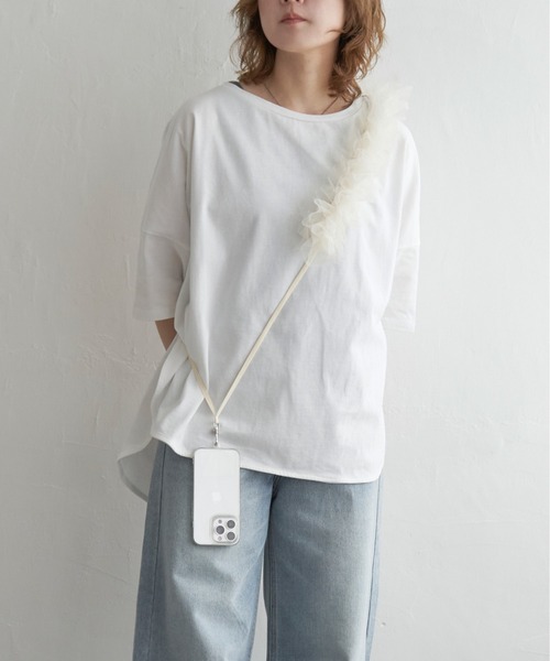 notch.（ノッチ）の「チュールショルダーストラップ（スマホグッズ・レディース・オフホワイト/ブラック/グレー・ONESIZE）」の21枚目の写真