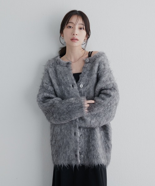 natural couture(ナチュラルクチュール)の「再販/カットジョーゼットキャミワンピース(ワンピース・レディース・ブラック/グレー/グレイッシュベージュ/オフホワイト/ドット/モカ・FREE)」の11枚目の写真