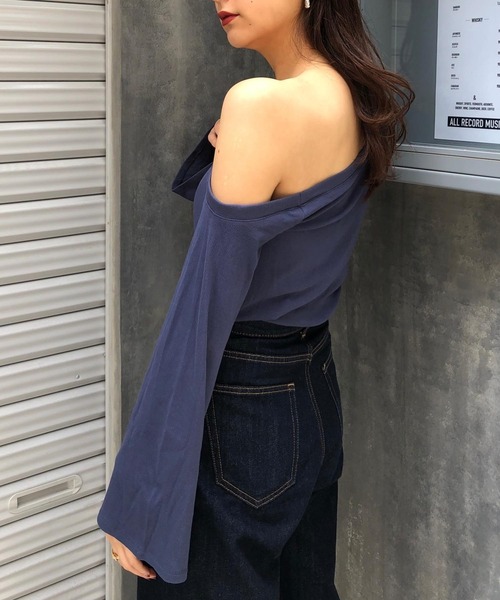 CIEL'AIR（シエルエアー）の「One Shoulder Tops（Tシャツ/カットソー・レディース・ブルー/レッド/ブラウン・FREE）」の12枚目の写真