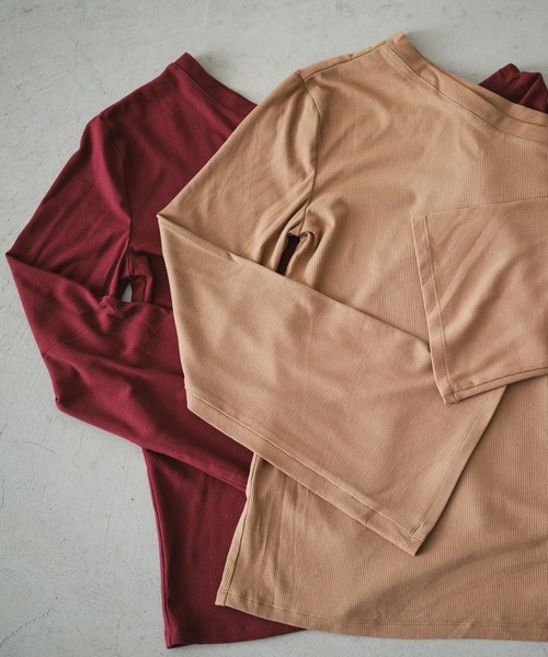 CIEL'AIR（シエルエアー）の「One Shoulder Tops（Tシャツ/カットソー・レディース・ブルー/レッド/ブラウン・FREE）」の18枚目の写真