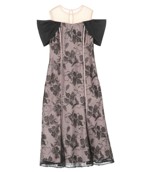 LAGUNAMOON（ラグナムーン）の「LADYチュール刺繍オフショルダーワンピース（ドレス・レディース・ブラック/ミント・SMALL/MEDIUM）」の19枚目の写真