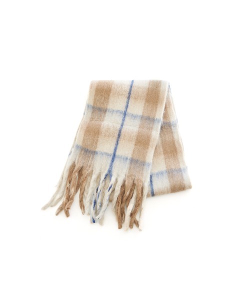 marjour（マージュール）の「TARTAN CHECK MUFFLER（マフラー・レディース・ベージュ系・FREE）」の12枚目の写真