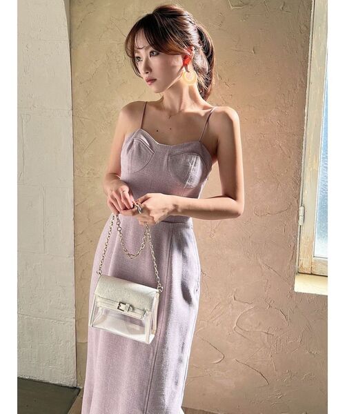 RESEXXY（リゼクシー）の「ツイードビスチェワンピース（ワンピース・レディース・アイボリー/ピンク/ブラック・FREE）」の11枚目の写真