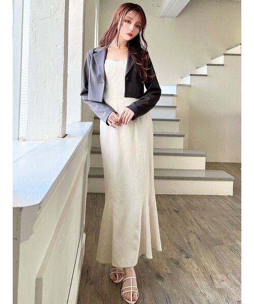 RESEXXY（リゼクシー）の「ツイードビスチェワンピース（ワンピース・レディース・アイボリー/ピンク/ブラック・FREE）」の16枚目の写真