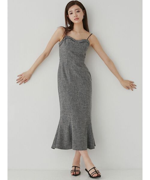 RESEXXY（リゼクシー）の「ツイードビスチェワンピース（ワンピース・レディース・アイボリー/ピンク/ブラック・FREE）」の19枚目の写真