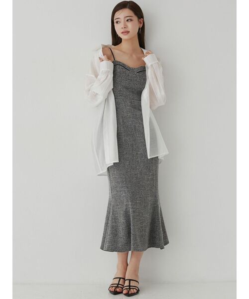 RESEXXY（リゼクシー）の「ツイードビスチェワンピース（ワンピース・レディース・アイボリー/ピンク/ブラック・FREE）」の20枚目の写真