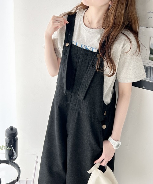 Java（ジャバ）の「《Javaジャバコラボ》大人の魅力惹き出すデニム。綿100％フロントデザインサロペット（サロペット/オーバーオール・レディース・ワンウォッシュ/ブラック/アイボリー・LARGE/MEDIUM/SMALL/X-LARGE）」の14枚目の写真