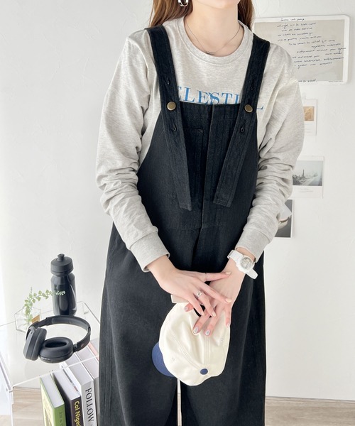 Java（ジャバ）の「《Javaジャバコラボ》大人の魅力惹き出すデニム。綿100％フロントデザインサロペット（サロペット/オーバーオール・レディース・ワンウォッシュ/ブラック/アイボリー・LARGE/MEDIUM/SMALL/X-LARGE）」の5枚目の写真