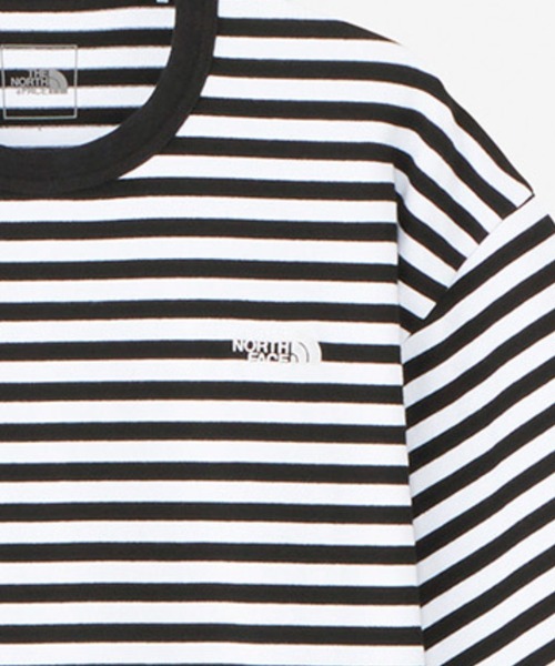 THE NORTH FACE（ザノースフェイス）の「THE NORTH FACE/ザ・ノース・フェイス S/S MULTI BORDER TEE 半袖Tee/コットンTee ボーダー NT32455（Tシャツ/カットソー・レディース・ブラック/ベージュ/ネイビー/ブラウン・XL/L/M/S）」の15枚目の写真