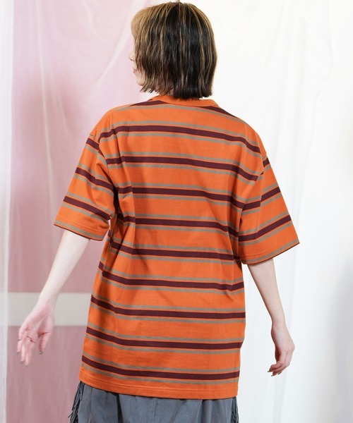 THE NORTH FACE（ザノースフェイス）の「THE NORTH FACE/ザ・ノース・フェイス S/S MULTI BORDER TEE 半袖Tee/コットンTee ボーダー NT32455（Tシャツ/カットソー・レディース・ブラック/ベージュ/ネイビー/ブラウン・XL/L/M/S）」の6枚目の写真