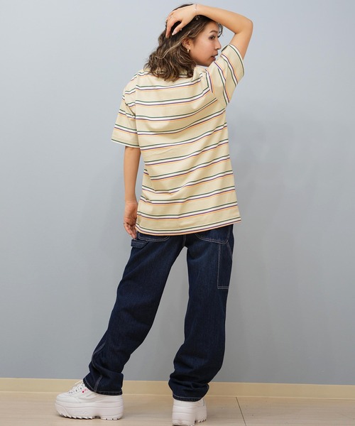 THE NORTH FACE（ザノースフェイス）の「THE NORTH FACE/ザ・ノース・フェイス S/S MULTI BORDER TEE 半袖Tee/コットンTee ボーダー NT32455（Tシャツ/カットソー・レディース・ブラック/ベージュ/ネイビー/ブラウン・XL/L/M/S）」の13枚目の写真