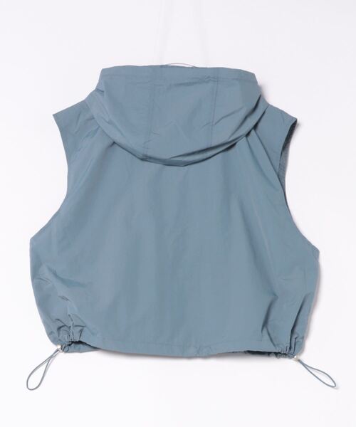Lull（ルル）の「【Lull / ルル】ナイロンショートフードベスト（ベスト・レディース・ブルー/ブラック/カーキ・ONESIZE）」の4枚目の写真