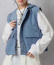 Lull | 【Lull / ルル】ナイロンショートフードベスト(ベスト)