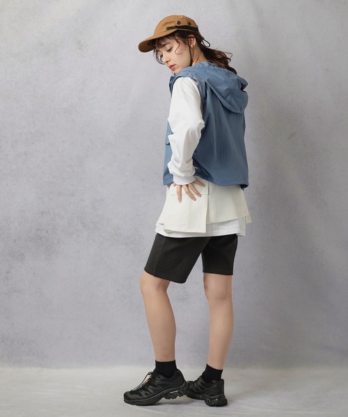 Lull（ルル）の「【Lull / ルル】ナイロンショートフードベスト（ベスト・レディース・ブルー/ブラック/カーキ・ONESIZE）」の18枚目の写真