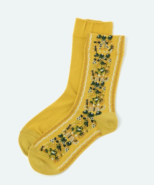 studio CLIP（スタディオクリップ）の「【daily CLIP】ande 柄ソックス（ソックス/靴下・レディース・ネイビー/グレー/ブルー/イエロー/ピンク・FREE）」の4枚目の写真